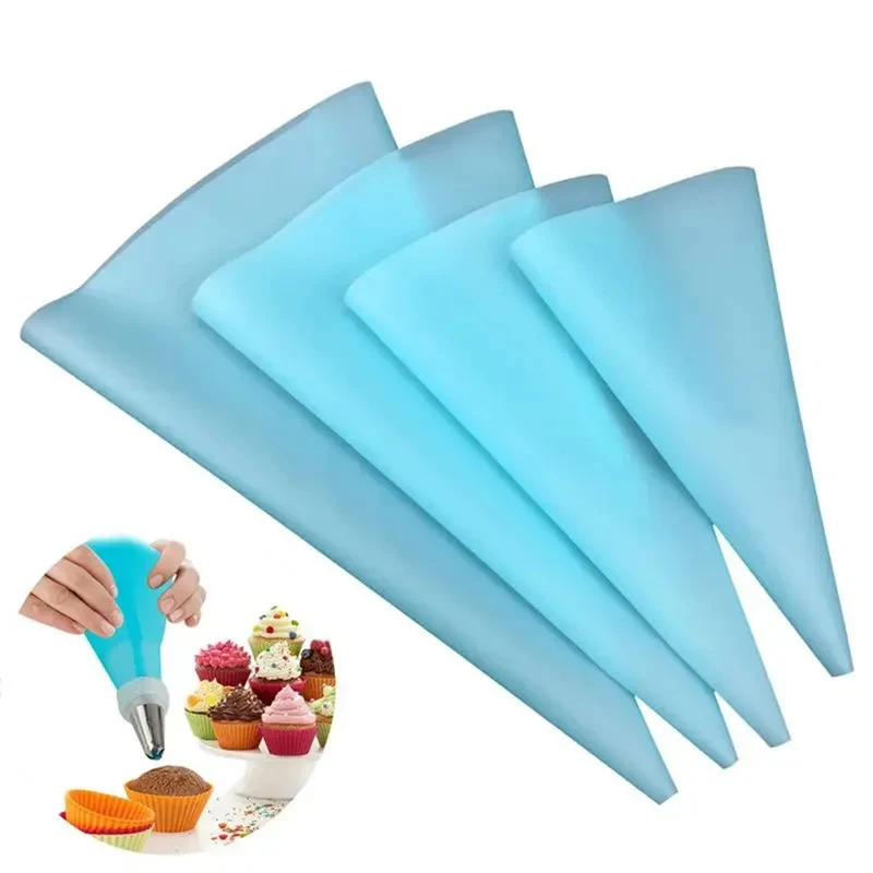 4Pcs/Set Silicone Pastry Bag Tips Cake Icing Piping Cream Cake Decorating Tools