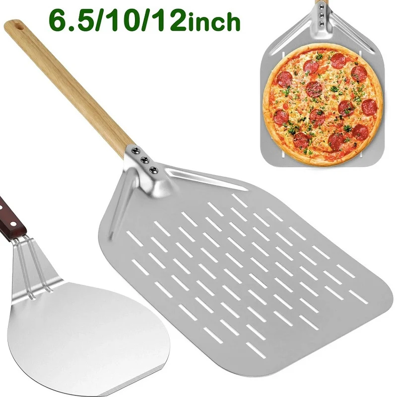 Pizza Shovel Cake Lifter 6.5/10/12 inch Metal Non-Stick Tray for Homemade Baking